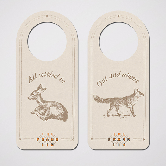 Set of hang tags for boutique hotel